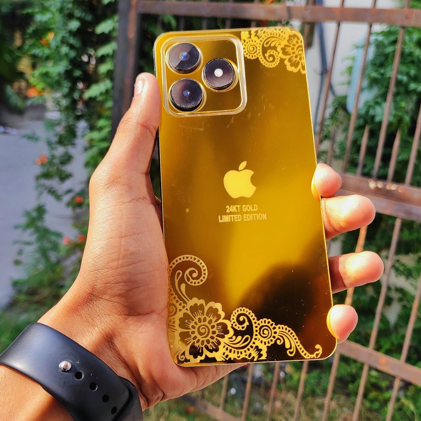 Realme Narzo C 53 I Phone Style Golden Back Glass.