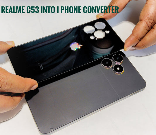 Realme c53 into I Phone Converter Black Color Back Panel