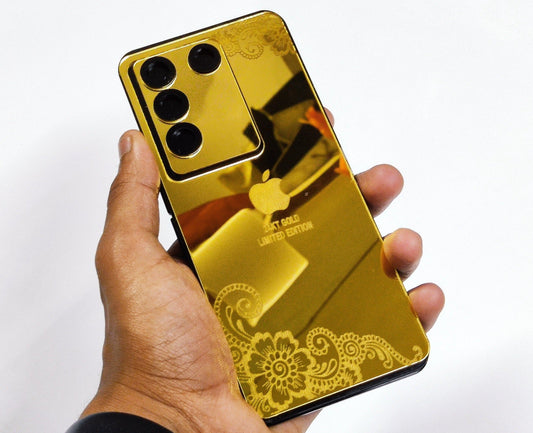 Vivo V27 Pro 5g I Phone Style Golden Back Glass