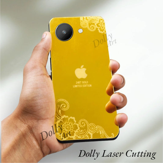 Realme c30 I Phone Style Design Golden Back Glass