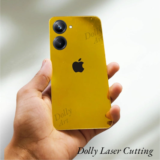 Realme 10 Pro Black Apple Design Golden Back Glass
