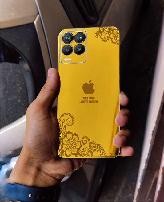 Realme 8 4g I Phone Style Golden Back Glass