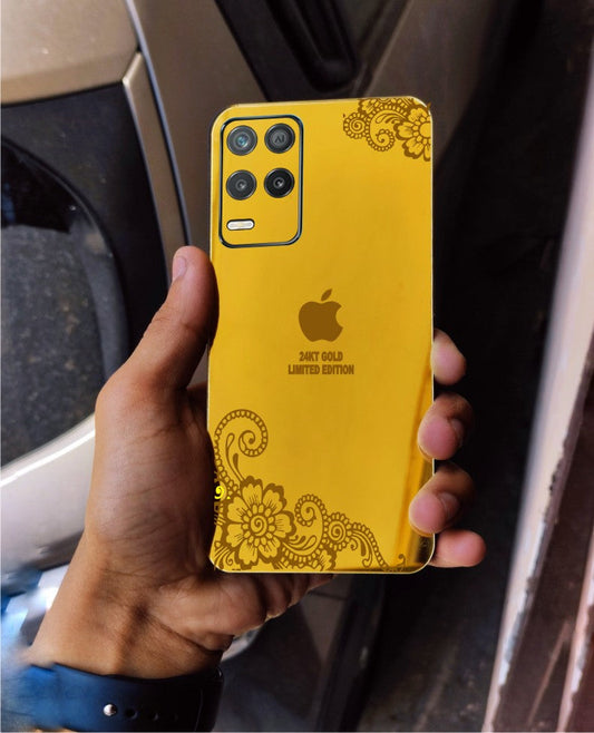 Realme 8 5g I Phone Style Design Golden Back Glass