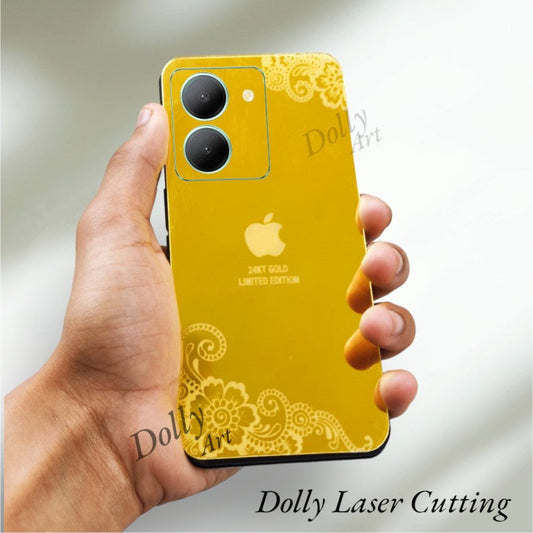 Vivo Y36 I Phone Style Design Golden Back Glass